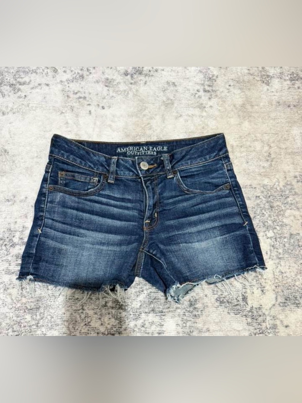American Eagle Outfitters Blue Distressed Denim Cutoff Shorts